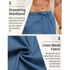 image:imageCOOFANDY Mens Linen Pants Casual Loose Fit Beach Summer Yoga Pant Lightweight Drawstring Linen TrousersMarine Blue