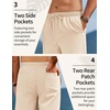 image:imageCOOFANDY Mens Linen Pants Casual Loose Fit Beach Summer Yoga Pant Lightweight Drawstring Linen TrousersMoon Gray