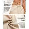 image:imageCOOFANDY Mens Linen Pants Casual Loose Fit Beach Summer Yoga Pant Lightweight Drawstring Linen TrousersMoon Gray