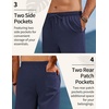 image:imageCOOFANDY Mens Linen Pants Casual Loose Fit Beach Summer Yoga Pant Lightweight Drawstring Linen TrousersNavy