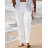 image:imageCOOFANDY Mens Linen Pants Casual Loose Fit Beach Summer Yoga Pant Lightweight Drawstring Linen TrousersWhite