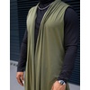 image:imageCOOFANDY Mens Sleeveless Cardigan Shawl Collar Lightweight Kimono VestArmy Green