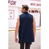 image:imageCOOFANDY Mens Sleeveless Cardigan Shawl Collar Lightweight Kimono VestBlue Violet
