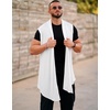 image:imageCOOFANDY Mens Sleeveless Cardigan Shawl Collar Lightweight Kimono VestWhite