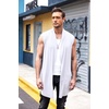 image:imageCOOFANDY Mens Sleeveless Cardigan Shawl Collar Lightweight Kimono VestWhite