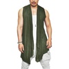 image:imageCOOFANDY Mens Sleeveless Cardigan Shawl Collar Lightweight Kimono VestArmy Green