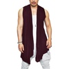 image:imageCOOFANDY Mens Sleeveless Cardigan Shawl Collar Lightweight Kimono VestWine Red