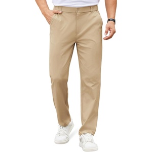 image:imageCOOFANDY Mens Casual Chino Pants Elastic Waist ClassicFit Dress SlacksKhaki