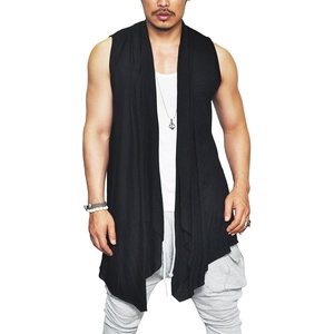 image:imageCOOFANDY Mens Sleeveless Cardigan Shawl Collar Lightweight Kimono VestBlack