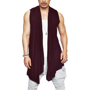 image:imageCOOFANDY Mens Sleeveless Cardigan Shawl Collar Lightweight Kimono VestWine Red