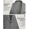 image:imageCOOFANDY Mens Blazer Casual Sport Coats Slim Fit Lightweight Sports JacketPlaid Blazer  Dark Gray