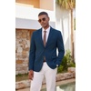image:imageCOOFANDY Mens Casual Blazer Lightweight Sport Coat Linen Blazer Suit JacketDark Blue