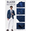 image:imageCOOFANDY Mens Casual Blazer Lightweight Sport Coat Linen Blazer Suit JacketDark Blue