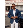 image:imageCOOFANDY Mens Casual Blazer Lightweight Sport Coat Linen Blazer Suit JacketDark Blue