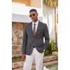 image:imageCOOFANDY Mens Casual Blazer Lightweight Sport Coat Linen Blazer Suit JacketDark Grey
