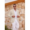 image:imageCOOFANDY Mens Casual Blazer Lightweight Sport Coat Linen Blazer Suit JacketLight Khaki