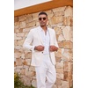 image:imageCOOFANDY Mens Casual Blazer Lightweight Sport Coat Linen Blazer Suit JacketWhite