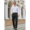 image:imageCOOFANDY Mens Classic Fit Dress Pants Expandable Waist Suit Pant Pleated Front SlacksBlack