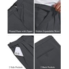 image:imageCOOFANDY Mens Classic Fit Dress Pants Expandable Waist Suit Pant Pleated Front SlacksDark Grey