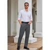 image:imageCOOFANDY Mens Classic Fit Dress Pants Expandable Waist Suit Pant Pleated Front SlacksDark Grey
