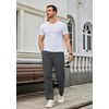 image:imageCOOFANDY Mens Classic Fit Dress Pants Expandable Waist Suit Pant Pleated Front SlacksDark Grey