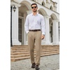 image:imageCOOFANDY Mens Classic Fit Dress Pants Expandable Waist Suit Pant Pleated Front SlacksKhaki