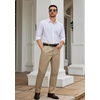 image:imageCOOFANDY Mens Classic Fit Dress Pants Expandable Waist Suit Pant Pleated Front SlacksKhaki