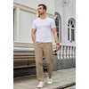 image:imageCOOFANDY Mens Classic Fit Dress Pants Expandable Waist Suit Pant Pleated Front SlacksKhaki