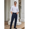 image:imageCOOFANDY Mens Classic Fit Dress Pants Expandable Waist Suit Pant Pleated Front SlacksNavy Blue