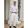 image:imageCOOFANDY Mens Classic Fit Dress Pants Expandable Waist Suit Pant Pleated Front SlacksWhite