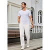 image:imageCOOFANDY Mens Classic Fit Dress Pants Expandable Waist Suit Pant Pleated Front SlacksWhite