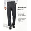 image:imageCOOFANDY Mens Classic Fit Dress Pants Expandable Waist Suit Pant Pleated Front SlacksWhite