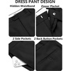 image:imageCOOFANDY Mens Classic Fit Dress Pants Flat Front Straight Suit PantBlack