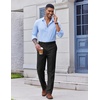 image:imageCOOFANDY Mens Classic Fit Dress Pants Flat Front Straight Suit PantBlack
