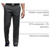 image:imageCOOFANDY Mens Classic Fit Dress Pants Flat Front Straight Suit PantDark Gery