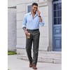 image:imageCOOFANDY Mens Classic Fit Dress Pants Flat Front Straight Suit PantDark Gery
