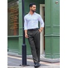 image:imageCOOFANDY Mens Classic Fit Dress Pants Flat Front Straight Suit PantDark Gery