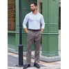 image:imageCOOFANDY Mens Classic Fit Dress Pants Flat Front Straight Suit PantGrey