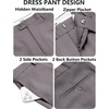 image:imageCOOFANDY Mens Classic Fit Dress Pants Flat Front Straight Suit PantGrey