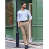 image:imageCOOFANDY Mens Classic Fit Dress Pants Flat Front Straight Suit PantKhaki