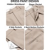 image:imageCOOFANDY Mens Classic Fit Dress Pants Flat Front Straight Suit PantLight Khaki