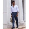 image:imageCOOFANDY Mens Classic Fit Dress Pants Flat Front Straight Suit PantNavy Blue