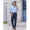 image:imageCOOFANDY Mens Classic Fit Dress Pants Flat Front Straight Suit PantNavy Blue