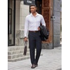 image:imageCOOFANDY Mens Dress Pants Classic Fit Flat Front Expandable Waist Suit PantBlack