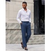 image:imageCOOFANDY Mens Dress Pants Classic Fit Flat Front Expandable Waist Suit PantBlue