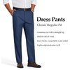 image:imageCOOFANDY Mens Dress Pants Classic Fit Flat Front Expandable Waist Suit PantBlue