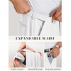 image:imageCOOFANDY Mens Dress Pants Classic Fit Flat Front Expandable Waist Suit PantWhite