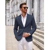 image:imageCOOFANDY Mens Sport Coats Casual Knit Blazer Two Button Suit Jacket02navy Blue