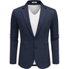 image:imageCOOFANDY Mens Sport Coats Casual Knit Blazer Two Button Suit Jacket02navy Blue
