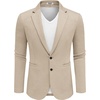 image:imageCOOFANDY Mens Sport Coats Casual Knit Blazer Two Button Suit Jacket03light Khaki
